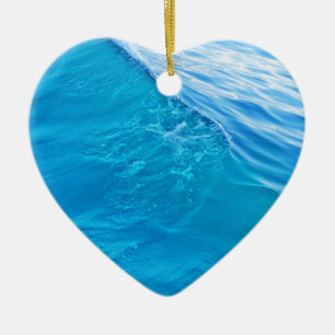 Coole Blauwasserwelle Keramik Ornament