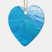 Coole Blauwasserwelle Keramik Ornament (Links)