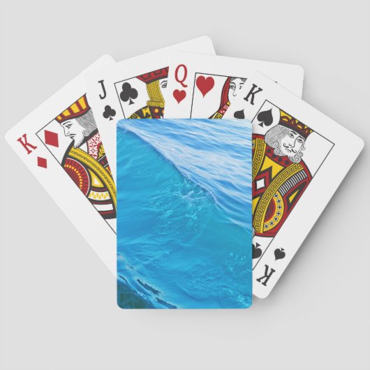 Coole Blauwasserwelle Spielkarten (Rückseite)