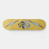Coole Blitze des modernen blauen Drachen Skateboard (Horizontal)