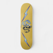 Coole Blitze des modernen blauen Drachen Skateboard (Vorderseite)