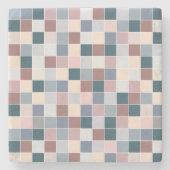 Coole Blöcke, elegante Farben Steinuntersetzer (Vorderseite)