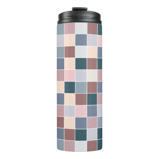 Coole Blöcke, elegante Farben Thermosbecher (Vorderseite)