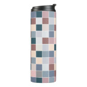 Coole Blöcke, elegante Farben Thermosbecher (Nach links gedreht)