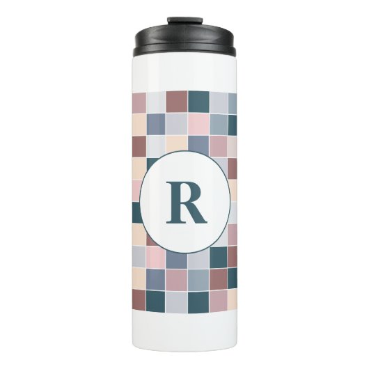 Coole Blöcke, elegante Farben Thermosbecher (Vorderseite)