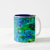 Coole Blue Lilypad Pond Workshop Tasse (VorderseiteRechts)