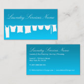 Coole Blue Sky Wäscheservice Business Card Visitenkarte (Vorne/Hinten)