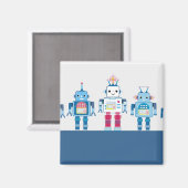 Coole Blue- und Red Roboter-Neuheiten Magnet (Vorderseite/Rückseite)