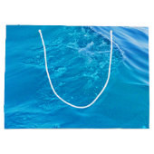 Coole Blue Water Wave Geschenktasche Große Geschenktüte (Rückseite)