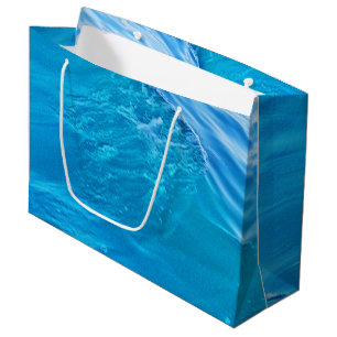 Coole Blue Water Wave Geschenktasche Große Geschenktüte