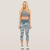 Coole Blues Color Splash Capri Leggings (Vorderseite)