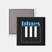 Coole Blues Piano Magnet (Vorderseite/Rückseite)