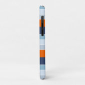 Coole Blues und individuelle Name mit orangefarben Case-Mate iPhone Hülle (Hinten/Links)