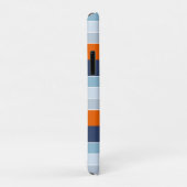 Coole Blues und individuelle Name mit orangefarben Case-Mate iPhone Hülle (Hinten/Rechts)