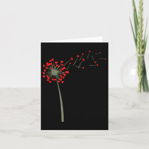 Coole Blume Dandelion Hearts Valentinstag Frauen Karte
