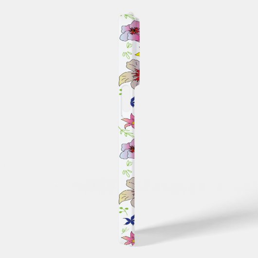 Coole Blume Grafikfarben iPhone Case (Rückseite / Rechts)