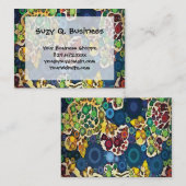 Coole Blume Mosaikkonzentrische Zirkel Kunstdesign Visitenkarte (Vorne/Hinten)