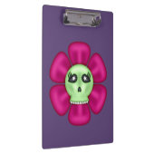 Coole Blume Zombie Skull Klemmbrett (Rechts)