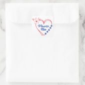 Coole Blumenpuerto Rico Herzerkrankung Quadratischer Aufkleber (Tasche)