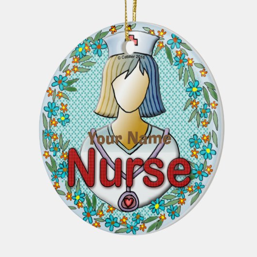 Coole Blumenschwester Keramik Ornament (Links)