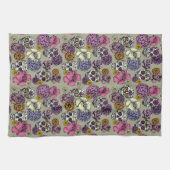 Coole Blumenzuckerkulls Dia de los Muertos Geschirrtuch (Horizontal)