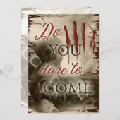 Coole, blutige, beängstigende Halloween-Einladung Einladung (Vorne/Hinten)