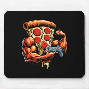 Coole Bodybuilding Gamer Pizza Gegenwart 2 Mousepad