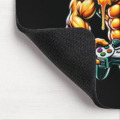 Coole Bodybuilding Gamer Pizza Präsent Mousepad (Ecke)