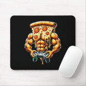 Coole Bodybuilding Gamer Pizza Präsent Mousepad (Mit Mouse)