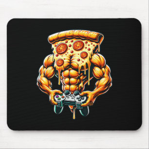 Coole Bodybuilding Gamer Pizza Präsent Mousepad