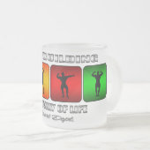 Coole Bodybuilding ist es eine Lebensart Mattglastasse (VorderseiteRechts)