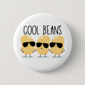 Coole Bohnen Funny Niedlich Beans mit Sonnenbrille Button (Vorderseite)