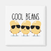 Coole Bohnen Funny Niedlich Beans mit Sonnenbrille Magnet (Vorne)