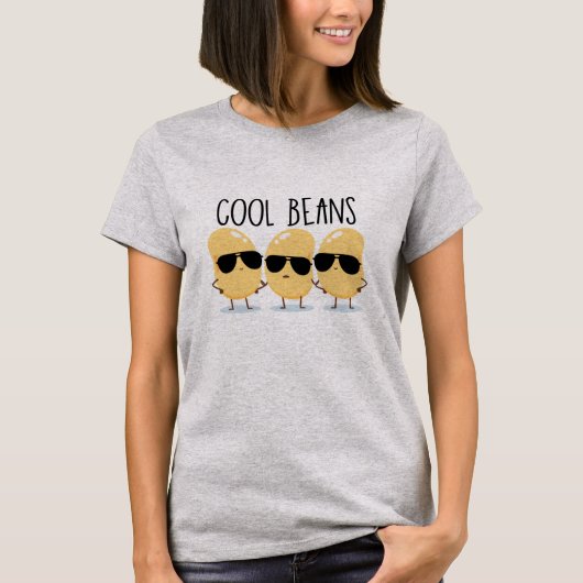 Coole Bohnen Funny Niedlich Beans mit Sonnenbrille T-Shirt (Vorderseite)