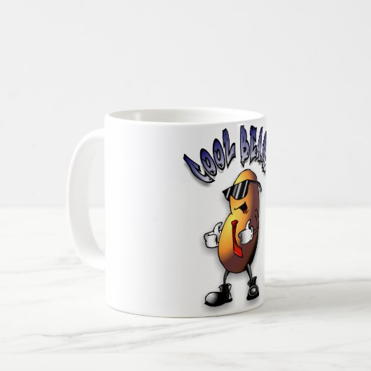 Coole Bohnen Kaffeetasse (Vorderseite Links)