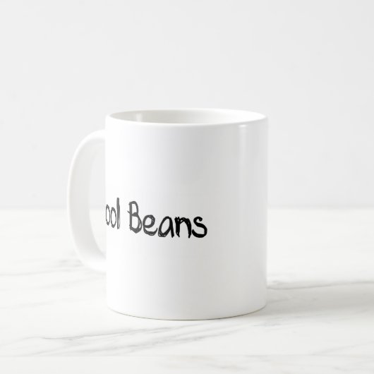 Coole Bohnen Kaffeetasse (Vorderseite Links)