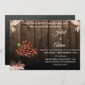 Coole boho rustikale, moderne und elegante Coffee Einladung (Vorne/Hinten)