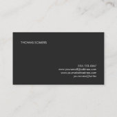 Coole BOLD-Grau- und Weißtypografie Moderne 2 Visitenkarte (Rückseite)