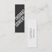 Coole BOLD Schwarz/Weiß Moderne Angesagt Mini Visitenkarte (Vorne/Hinten)
