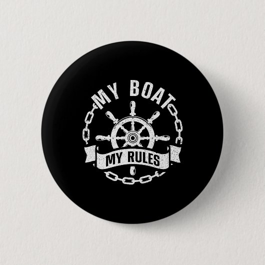Coole Bootskapitän Design für Männer Frauen Bootsk Button (Vorderseite)