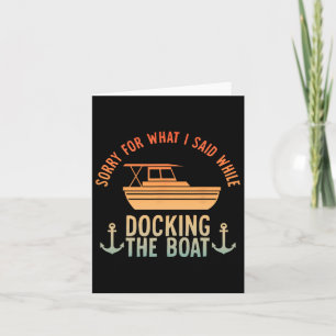 Coole Bootskunst für Damen und Herren Bootsanleger Karte