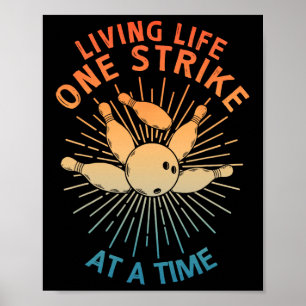 Coole Bowling Art for Men Women Kids Strike Team G Poster