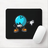 Coole Bowling Art für Männer Jugendliche Kinder Bo Mousepad (Mit Mouse)