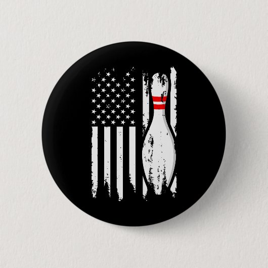 Coole Bowling-Gestaltung für Männer Frauen Bowler Button (Vorderseite)