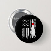 Coole Bowling-Gestaltung für Männer Frauen Bowler Button (Vorne & Hinten)