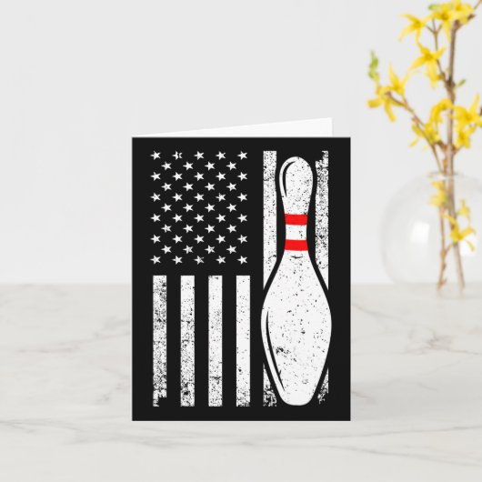 Coole Bowling-Gestaltung für Männer Frauen Bowler  Karte (Gelbe Blume)