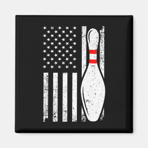 Coole Bowling-Gestaltung für Männer Frauen Bowler Magnet