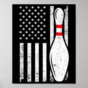 Coole Bowling-Gestaltung für Männer Frauen Bowler Poster