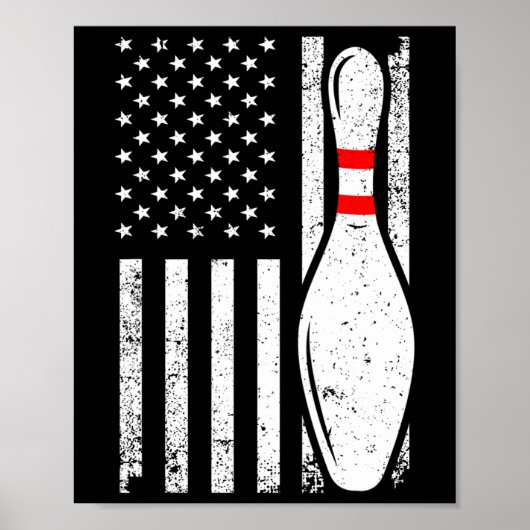 Coole Bowling-Gestaltung für Männer Frauen Bowler Poster (Vorne)