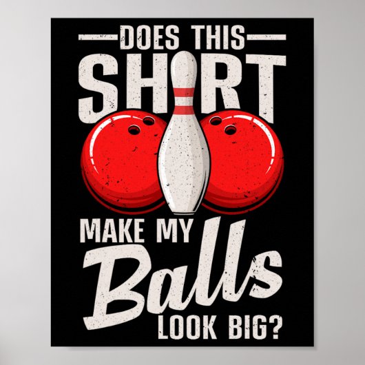 Coole Bowling-Gestaltung für Männer Frauen Bowling Poster (Vorne)